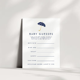 Navy Umbrella Baby Shooting Game Einladung