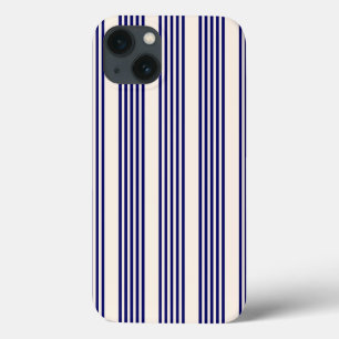 Navy und Beige fünf Streifen Muster Case-Mate iPhone Hülle