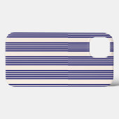 Navy und Beige fünf Streifen Muster Case-Mate iPhone Hülle (Rückseite (Horizontal))