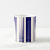 Navy und Beige fünf Streifen Muster Kaffeetasse (Mittel)