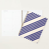 Navy und Beige fünf Streifen Muster Planer (Anzeige)