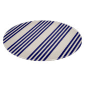 Navy und Beige fünf Streifen Muster Schneidebrett (Ecke)
