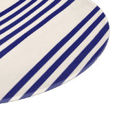 Navy und Beige fünf Streifen Muster Schneidebrett (Ecke)