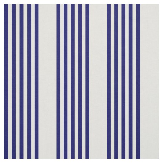 Navy und Beige fünf Streifen Muster Stoff (Muster)
