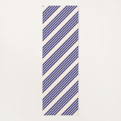 Navy und Beige fünf Streifen Muster Yogamatte (Rückseite)