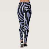 Navy und Black Zebra Stripes Leggings (Rückseite)