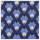 Navy und Blassblau Art Deco Muster Stoff (Muster)