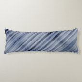 Navy und Blassblau gestreiftes Kissen (Vorderseite)