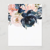 Navy und Blush Baby Vorhersagen Party-Spiel. (Rückseite)