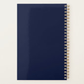 Navy und Blush | Name und Monogramm Planer (Rückseite)