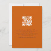 Navy und Burnt Orange Script wir machen QR Code Ho Einladung (Rückseite)