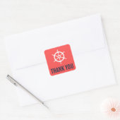 Navy und Coral Nautical Wedding Danke Stickers (Umschlag)