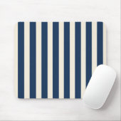 Navy- und cremefarben gestreifte Mauspad (Mit Mouse)