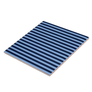 Navy- und Denimblaue Streifen Fliese