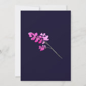 Navy- und Fuchsien-Hochzeit Einladung (Rückseite)