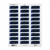 Navy und Gold Achat-Marmor-Hochzeit (Vorne)