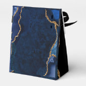 Navy und Gold Agate Geburtstag Vielen Dank Geschenkschachtel (Rückseite)