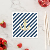 Navy und Gold Anchor Napkins Serviette (Beispiel)