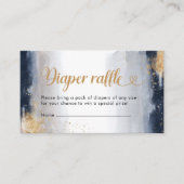 Navy und Gold Baby Dusche Windelwaschkarte Begleitkarte (Vorderseite)