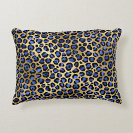 Navy und Gold Cheetah Print Dekokissen