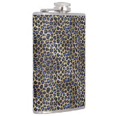 Navy und Gold Cheetah Print Flachmann (Rechts)