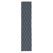 Navy und Gold Leaf Table Runner Kurzer Tischläufer (Vorderseite)