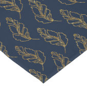 Navy und Gold Leaf Table Runner Kurzer Tischläufer (Ecke)