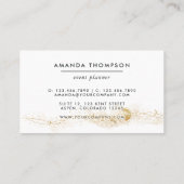 Navy und Gold Lunar Brush Strokes Business Card Visitenkarte (Rückseite)