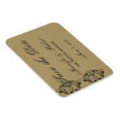 Navy und Gold Masquerade Save the Date Magnet (Rechte Seite)