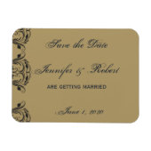 Navy und Gold Masquerade Save the Date Magnet (Horizontal)