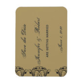 Navy und Gold Masquerade Save the Date Magnet (Vertikal)