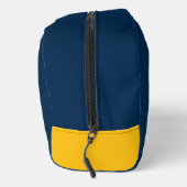 Navy und Gold Monogram Logo Wappen Waschbeutel (Rechts)