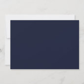 Navy- und Gold-Monogramm-QR-Code-Hochzeit Save The Date (Rückseite)