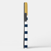 Navy und Gold Nautical Strips Case-Mate iPhone Hülle (Rückseite / Rechts)