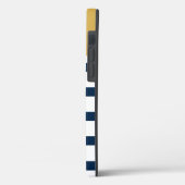 Navy und Gold Nautical Strips Case-Mate iPhone Hülle (Rückseite / Links)