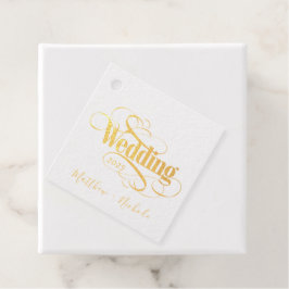 Navy und Gold Nautisches Boot Goldrahmen Hochzeit Geschenkanhänger