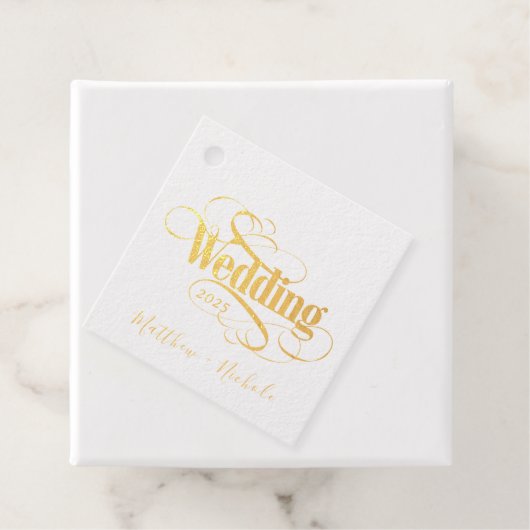 Navy und Gold Nautisches Boot Goldrahmen Hochzeit Geschenkanhänger (Mit Box)