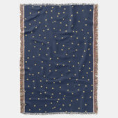 Navy- und Gold-Stars Decke (Vorderseite Vertikal)