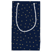 Navy- und Gold-Stars Kleine Geschenktüte (Vorderseite)