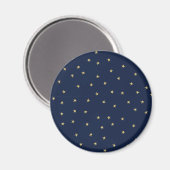 Navy- und Gold-Stars Magnet (Vorderseite/Rückseite)