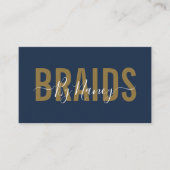 Navy und Gold Typografen Visitenkarte (Vorderseite)