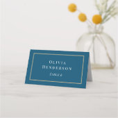 Navy und Gold Wedding Platzkarte Name Card Sitzplä (Rückseite)