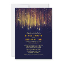 Navy und Gold Wedding String Lights laden ein