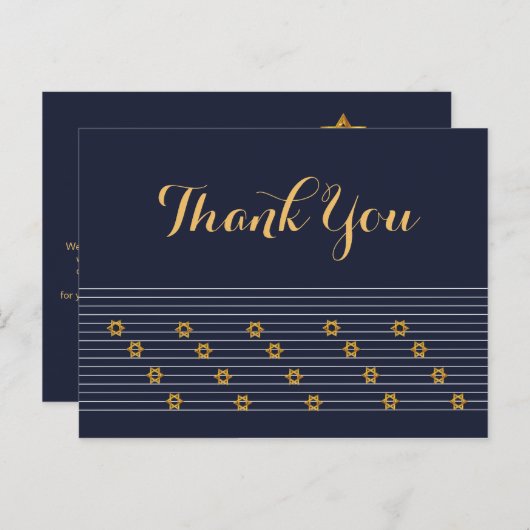 Navy und Golden Star von David Danke Postkarte (Vorne/Hinten)