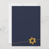 Navy und Golden Star von David Save the Date Einladung (Rückseite)