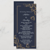 Navy und goldene Blüten Programm (Vorne/Hinten)