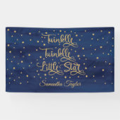 Navy und Goldstar Glitzer Tinkeln kleine Sterne Banner (Horizontal)