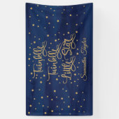 Navy und Goldstar Glitzer Tinkeln kleine Sterne Banner (Vertikal)