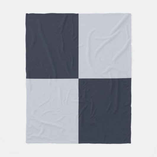 Navy und Grau-Rechtecke Fleecedecke (Vorderseite)