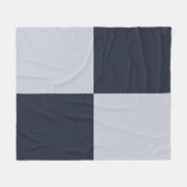 Navy und Grau-Rechtecke Fleecedecke (Vorderseite (Horizontal))